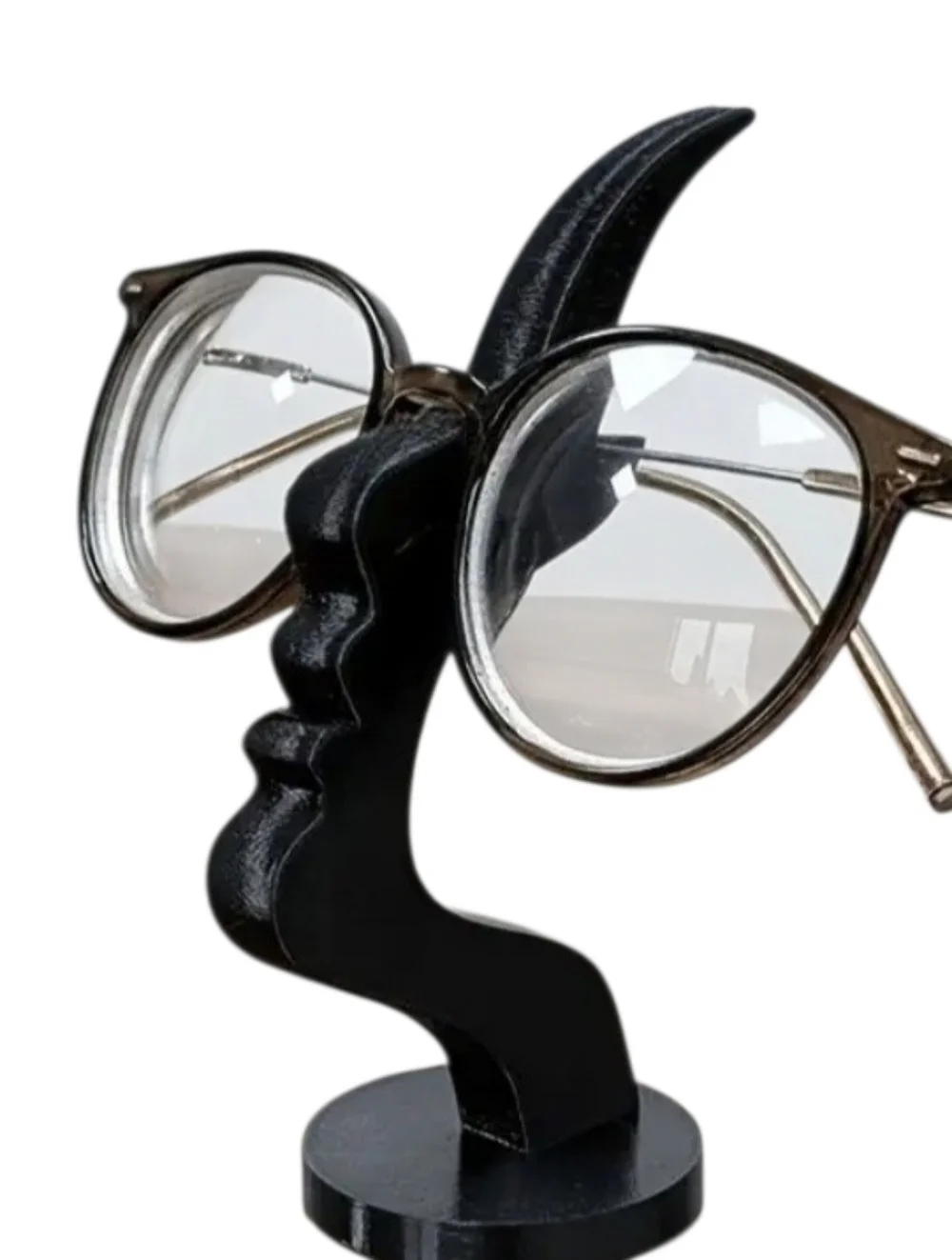 Sun Glasses Holder In Shape Of Face Color Black